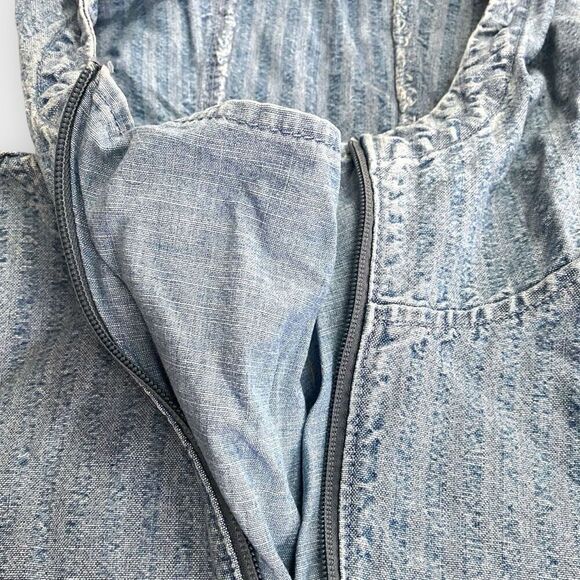 Levis Sutro "In The Sky" Seersucker Striped Denim Hooded Anorak Mens size S New - Picture 5 of 11